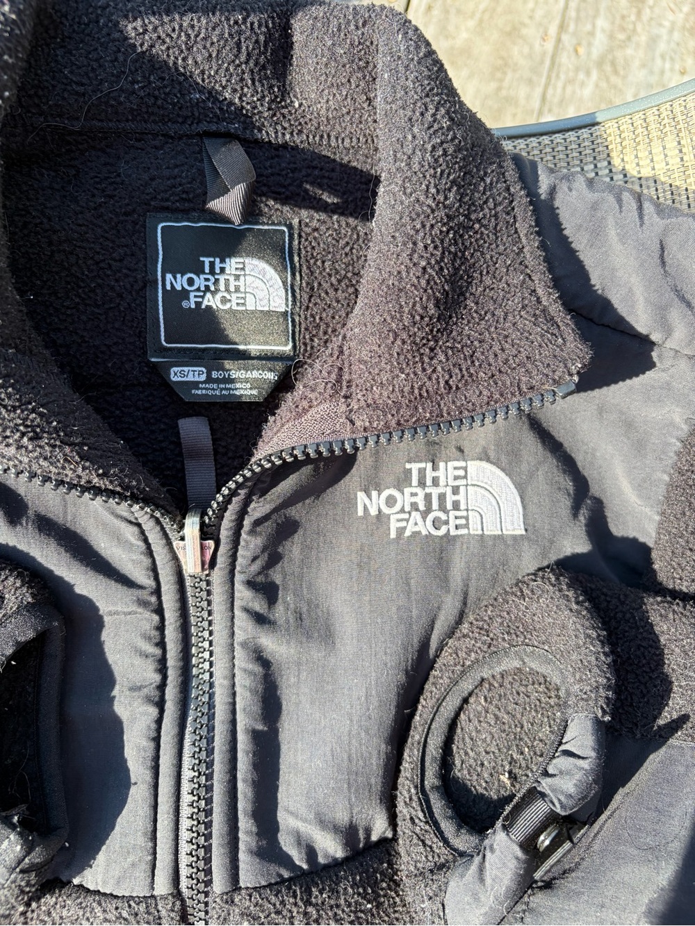 The North Face Kids Black Fleece and Nylon Panel Jacket - Picture 2 of 3